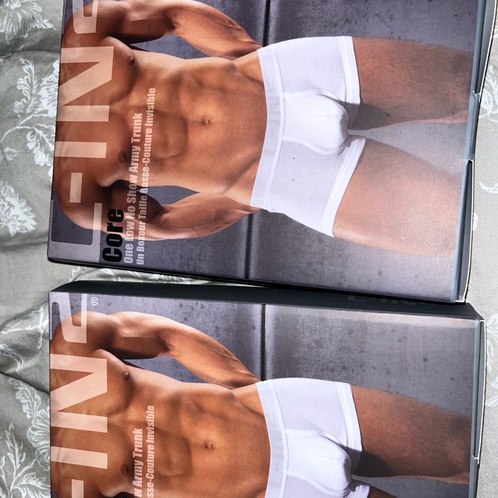 Men's White Stretch Boxer Briefs — Supportive Low-Rise Trunk